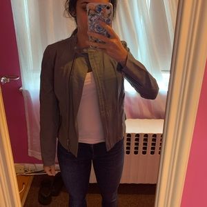Gray moto jacket